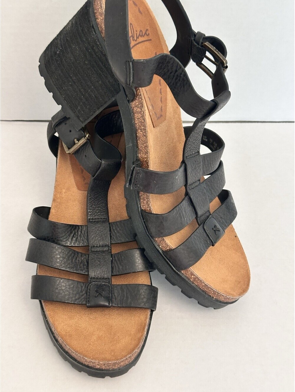 Zodiac Women's Black Block Heel Sandal Shoes Size 10 - Picture 2 of 7